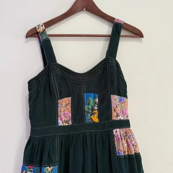New NWT Anthropologie x Maeve Patchwork Corduroy Midi Dress Green Size S -  threedaughtersproperties.com